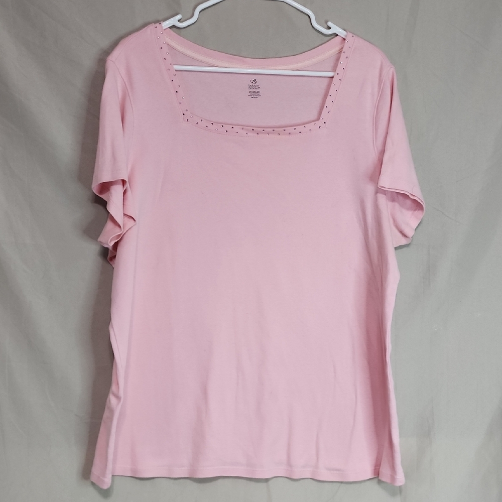 Bobbie Brooks Light Pink Short Sleeve Top